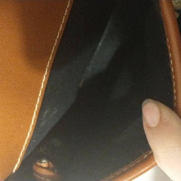 Esprit leather crossbody purse 24" drop strap to bag two pocket magnet clasp - Picture 6 of 7